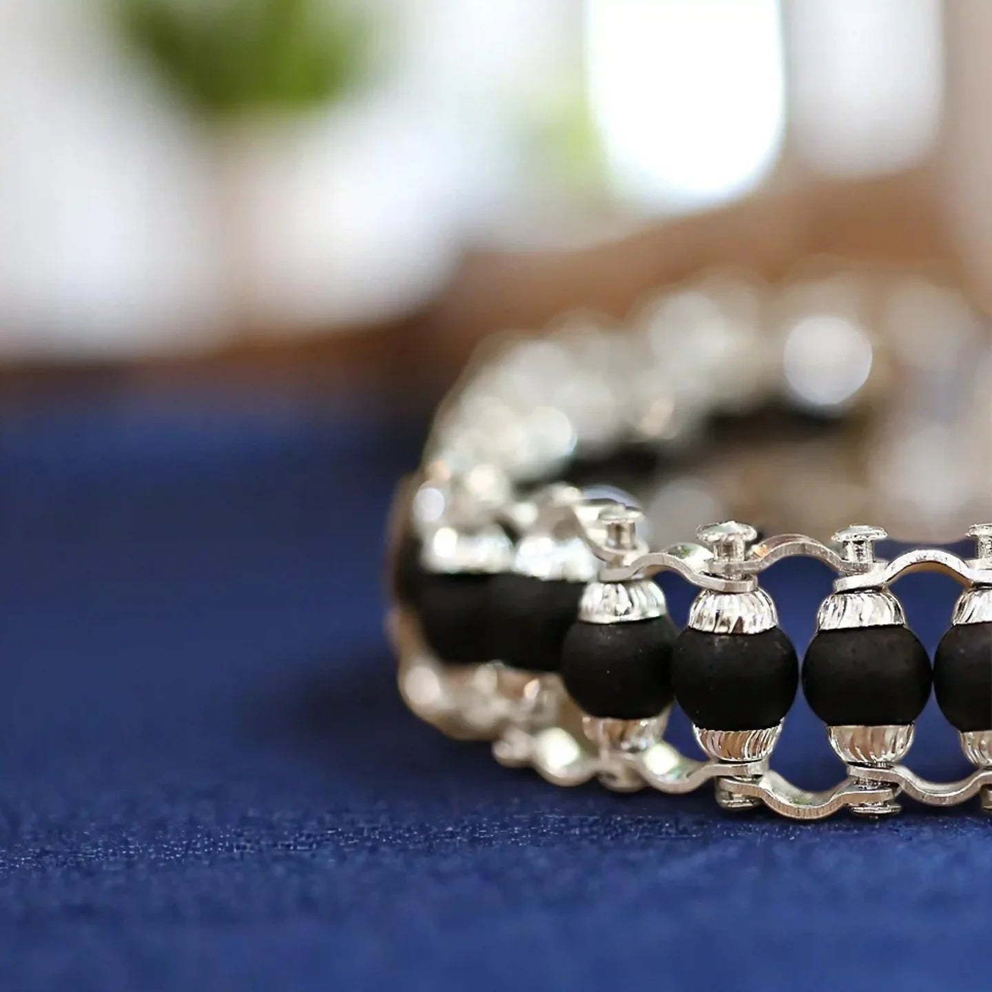 silver plated Original Karungali Malai combo premium silver braslate