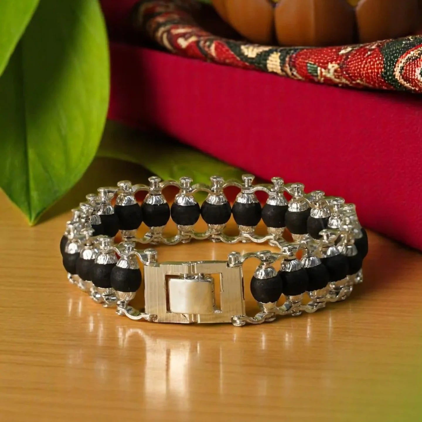 karungali premium Designer silver Braslate