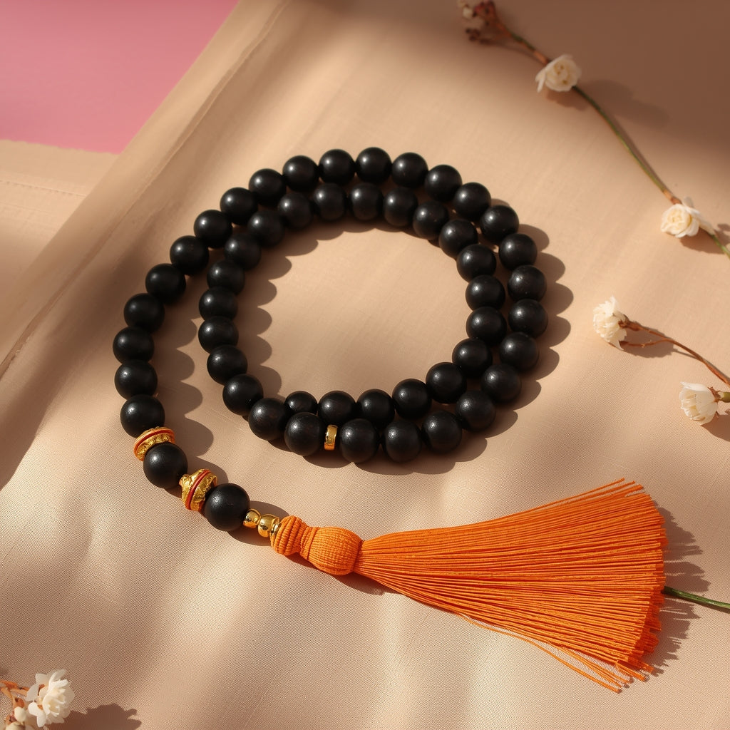 Premium Original Karungali Malai - Natural Black Ebony Wood