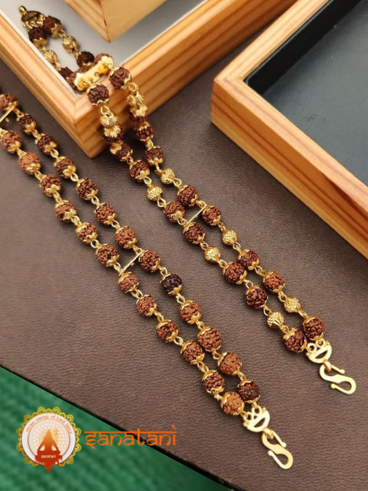 OM Shiva Rudraksha Necklace 54 Beads