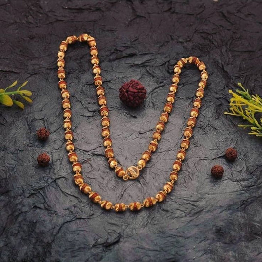 OM Shiva Rudraksha Necklace 54 Beads