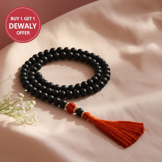 BUY1 GET1  Karungali Malai Natural Black Ebony premium